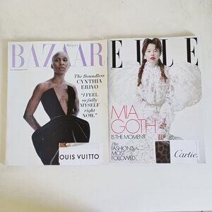 Fashion Magazines 2 magazine bundle Harper's Bazaar and Elle November 2025